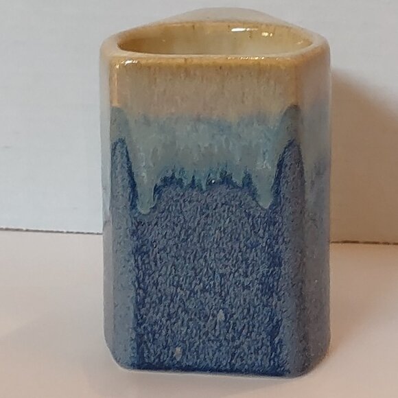 COFFEE Latte MUG TEA CUP MUG Art Deco Pottery Blue Glaze - Picture 5 of 7